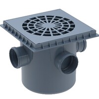 Caja Múltiple Pluviales con Rejillas de PVC, 100mm