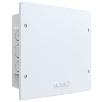 Tableros de distribución con puerta blanca o transparente, de sobreponer o empotrar, de 3/4 – 6/8 – 12/16 módulos.

Cajas de paso de pared: 15×15 – 20×20.

Cuadro VDI, de empotrar o sobreponer: 20×20 – 30×30 – 40×40.